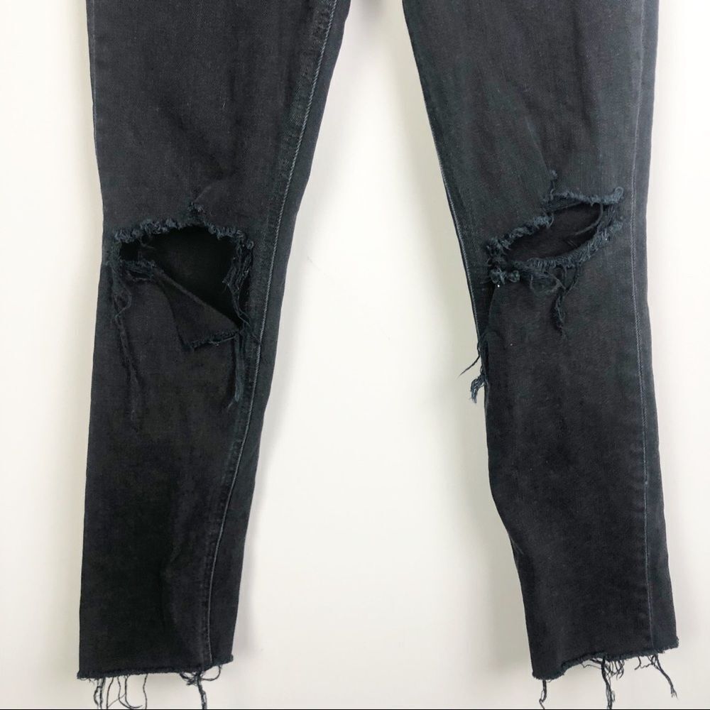 REFORMATION | Camille Stretch Crop Cigarette Black Denim Jeans Women’s Size 25 - Picture 6 of 11